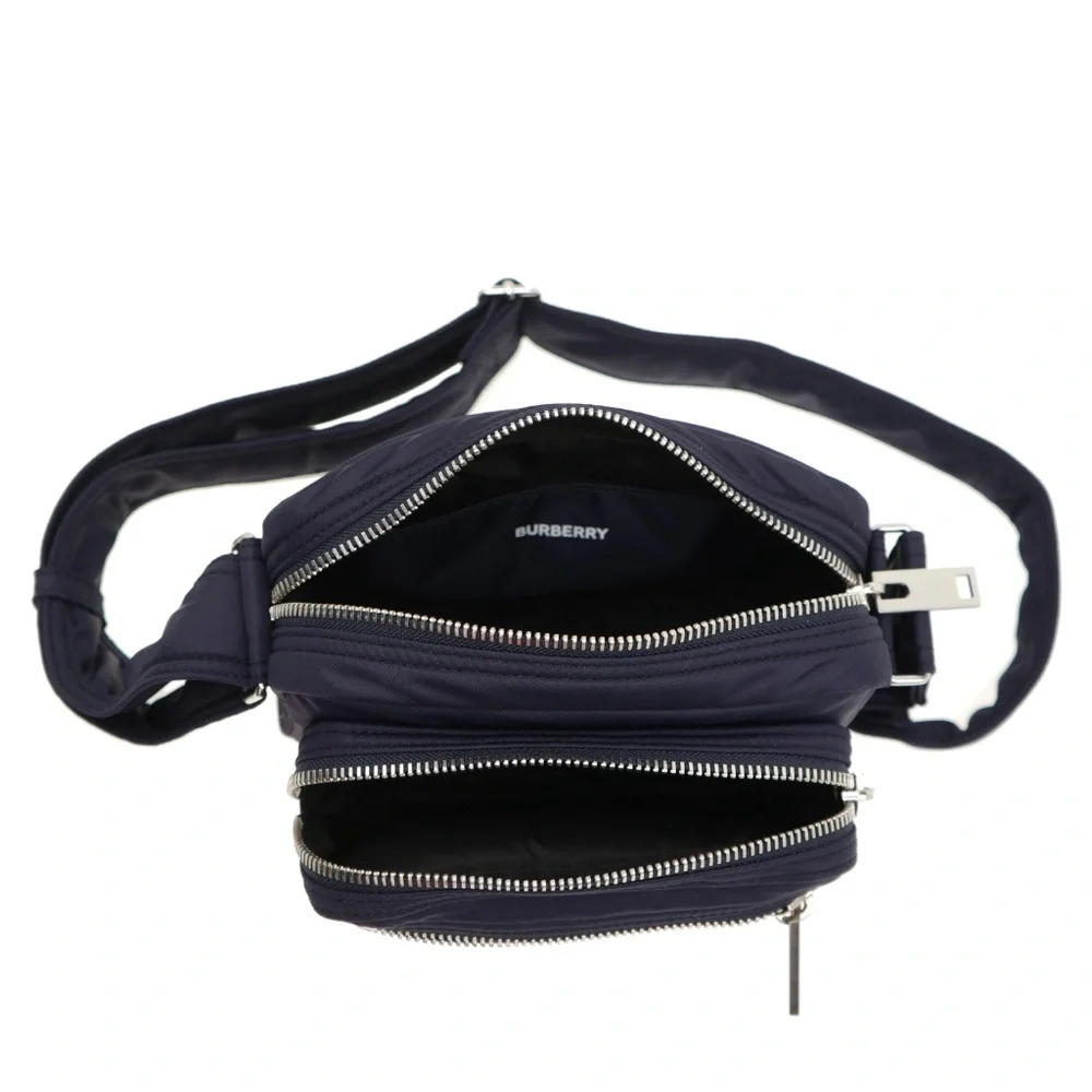 Burberry Warner Camera Crossbody Bag Navy Blue Nylon New